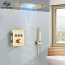GobekUsa 3-Way Shower System with Rainfall Waterfall Head and Bathtub Mixer Tap.