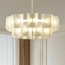 GobekUsa LED Chandelier: Luxe Fingerprint Design for Living Room, Bedroom, Hotel Lobby