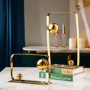GobekUsa Golden Ball Cube Stainless Steel Sculpture - Home Decor Ornament