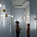 GobekUsa Geometric Line Frame Chandelier Pendant Lights for Stairs and Table Decor