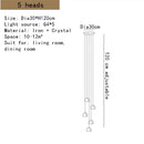 GobekUsa Crystal LED Ceiling Chandeliers Bedroom Living Room Staircase Pendant Lamp