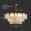 GobekUsa Cloudy Glass Chandeliers: Modern LED Lustre Indoor Lighting for Living Room Décor