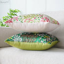 GobekUsa Jacquard Floral Pillow Cover 45x45cm Pink Green Blue Soft Smooth Touch