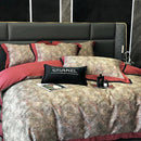 GobekUsa 100S Egyptian Cotton Print Bedding Set for Queen King Ru Size