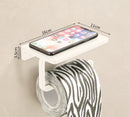 GobekUsa Bathroom Set: Cream White Shelf, Towel Rack, Paper Holder, Brush Holder & Hardware