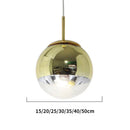 GobekUsa Glass Ball Pendant Lights - Modern Electroplated Hanging Lamp Fixture