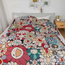 GobekUsa Abstract Face Pattern Throw Blanket 130x180cm