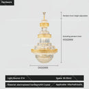 GobekUsa Crystal Chandelier: Villa High Living Room Luxury Lighting
