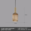 GobekUsa Gray Glass LED Pendant Lights for Modern Nordic Home Decor