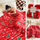 GobekUsa Christmas Flannel Blanket - Soft & Cozy Cartoon Shawl for Home & Office