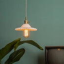 GobekUsa Green Brass Glass LED Pendant Light for Kitchen Cafe Bar Loft Decoration