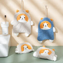 GobekUsa Cartoon Dog Coral Velvet Hand Towels: Soft, Absorbent, Perfect for Kids and Home