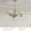 GobekUsa Bauhaus Glass Pendant Chandelier for Bedroom Living Room Dining Ceiling Lamp