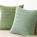 GobekUsa Inyahome Sage Green Corduroy Velvet Pillowcase Set of 2 - Cushion Cover