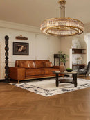 GobekUsa Gold Crystal Ceiling Chandelier LED Light Fixture for Luxury Home Decor