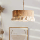 GobekUsa Bohemian Hemp Rope Tassel Pendant Light for Home Decor