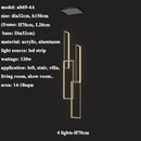 GobekUsa LED Rectangle Staircase Chandelier Pendant Lighting for Modern Living Room Decor