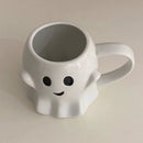 GobekUsa Cute Ghost Ceramic Mug Set for Coffee, Tea, and Milk