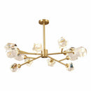 GobekUsa Copper LED 3-Light Dimmable Crystal Chandelier