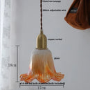 GobekUsa Glass LED Pendant Lamp, Modern Nordic Style, Adjustable 2m Wire, Copper Socket