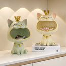 GobekUsa Lucky Cat Sculpture Storage Box Desk Decoration Miniature Figurine