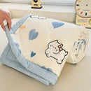 GobekUsa Cartoon Pattern Summer Comforter: Skin-Friendly Breathable Quilt for Kids & Adults