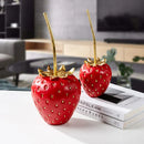 GobekUsa Gold Strawberry Figurine Decor for Home Decor & Display