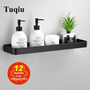 GobekUsa Black Aluminum Bathroom Corner Shelf Wall Mounted Storage Holder