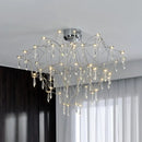 GobekUsa Deluxe Crystal Star Lamp: Designer LED Lighting for Modern Living Room & Villa