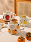 GobekUsa Cartoon Fruit Ceramic Mugs - Home Breakfast Juice Tea Coffee Cups