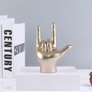 GobekUsa Abstract Hand Love Sculpture: Nordic Style Resin Figurine for Home Decor