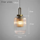 GobekUsa Glass Stripe LED Pendant Lights for Stylish Indoor Home Decor