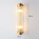 GobekUsa Gold Crystal Glass Wall Sconce Light Fixture for Luxury Bedroom Decor