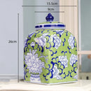 GobekUsa Blue White Porcelain General Jar Flower Vase Crafts Home Decor Jar