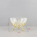 GobekUsa Golden Branches Glass Bowl Set for Home Kitchen Desserts and Snacks