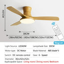 GobekUsa Low Profile Ceiling Fan Light with Black ABS Blades and Remote Control