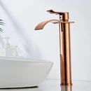 GobekUsa Gold and White Waterfall Bathroom Basin Faucet Mixer Tap Hot Cold Sink