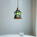 GobekUsa Colorful Glass Tiffany Style LED Pendant Lamp, Modern Hanging Light Fixture