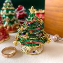 GobekUsa Christmas Jewelry Trinket Box Wedding Ring Holder Dressing Table Decoration Gift