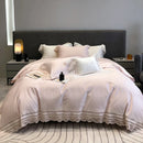GobekUsa Lace Ruffle Bedding Set, 1000TC Egyptian Cotton, Luxury Princess Style