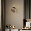 GobekUsa Iron Wood Wall Lamp Shade: Nordic Indoor Sconce for Bedroom, Living Room, Restaurant