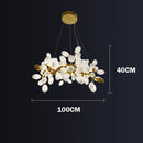 GobekUsa Gold Grape Chandelier Glass Pendant Lights for Living Room & Dining Room