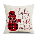 GobekUsa Christmas Elk Pillowcase 45x45cm Farmhouse Red Letter Design