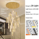 GobekUsa Large Crystal Luxury Chandelier for Living Room Dining Hall Stair Suspension