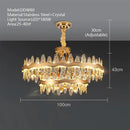 GobekUsa Crystal LED Chandelier: Modern Luxury Interior Pendant Light for Living Room