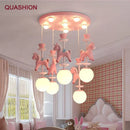 GobekUsa Kids Dream Carousel Chandelier: Modern, Creative & Cute Bedroom Pendant Light