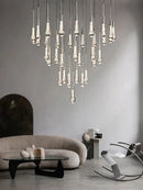 GobekUsa Brass Crystal Ceiling Pendant Light Luxury Large Home Decor Fixture