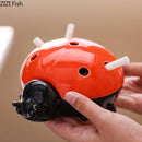 GobekUsa Ladybug Ceramic Ashtray - Windproof Desk Decoration & Smoking Accessory