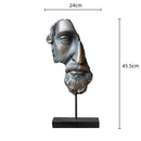 GobekUsa Abstract David Face Resin Sculpture for Home Decor