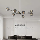 GobekUsa Gray Lava Glass Chandelier LED Pendant Light Modern Nordic Design